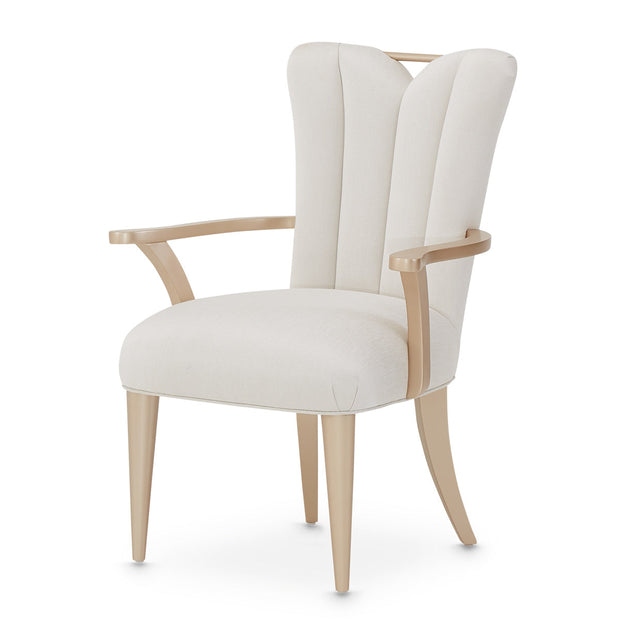 Aico Furniture - La Rachelle Arm Chair In Medium Champagne (Set Of 2) - 9034004-136