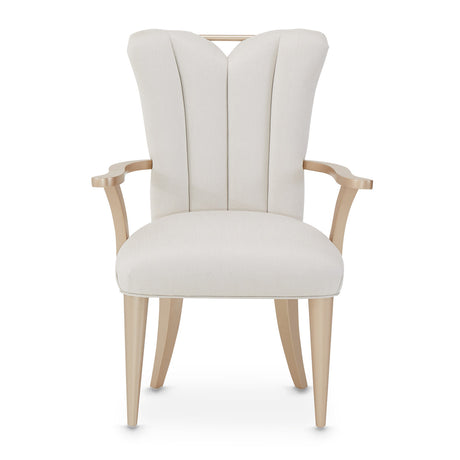 Aico Furniture - La Rachelle Arm Chair In Medium Champagne (Set Of 2) - 9034004-136