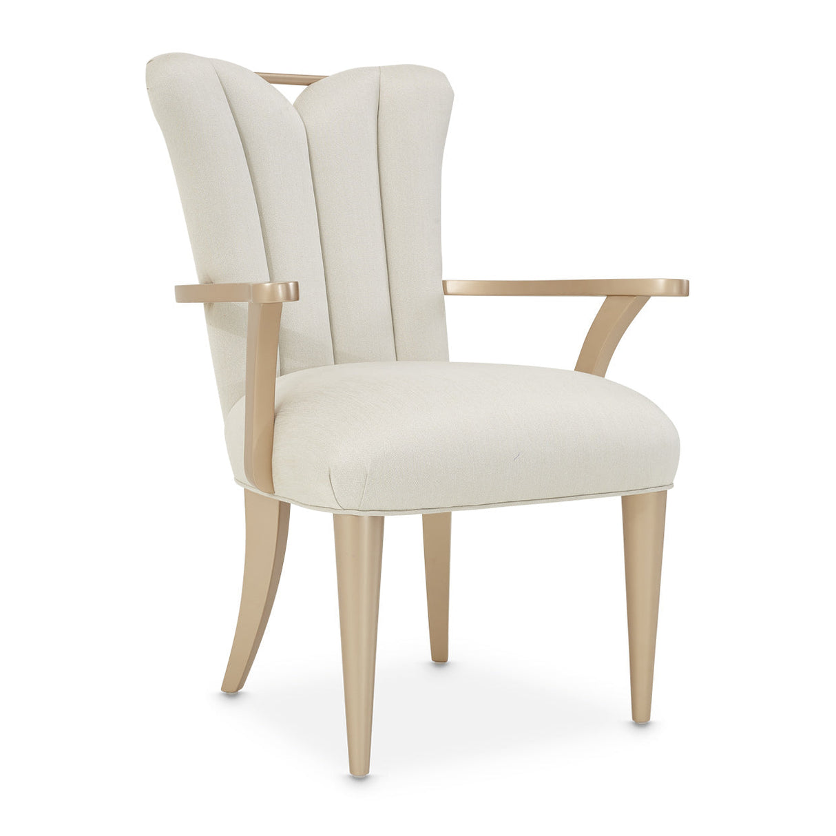 Aico Furniture - La Rachelle Arm Chair In Medium Champagne (Set Of 2) - 9034004-136