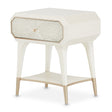 La Rachelle 1-Drawer Nightstand in Medium Champagne with Acrylic Pull – AICO