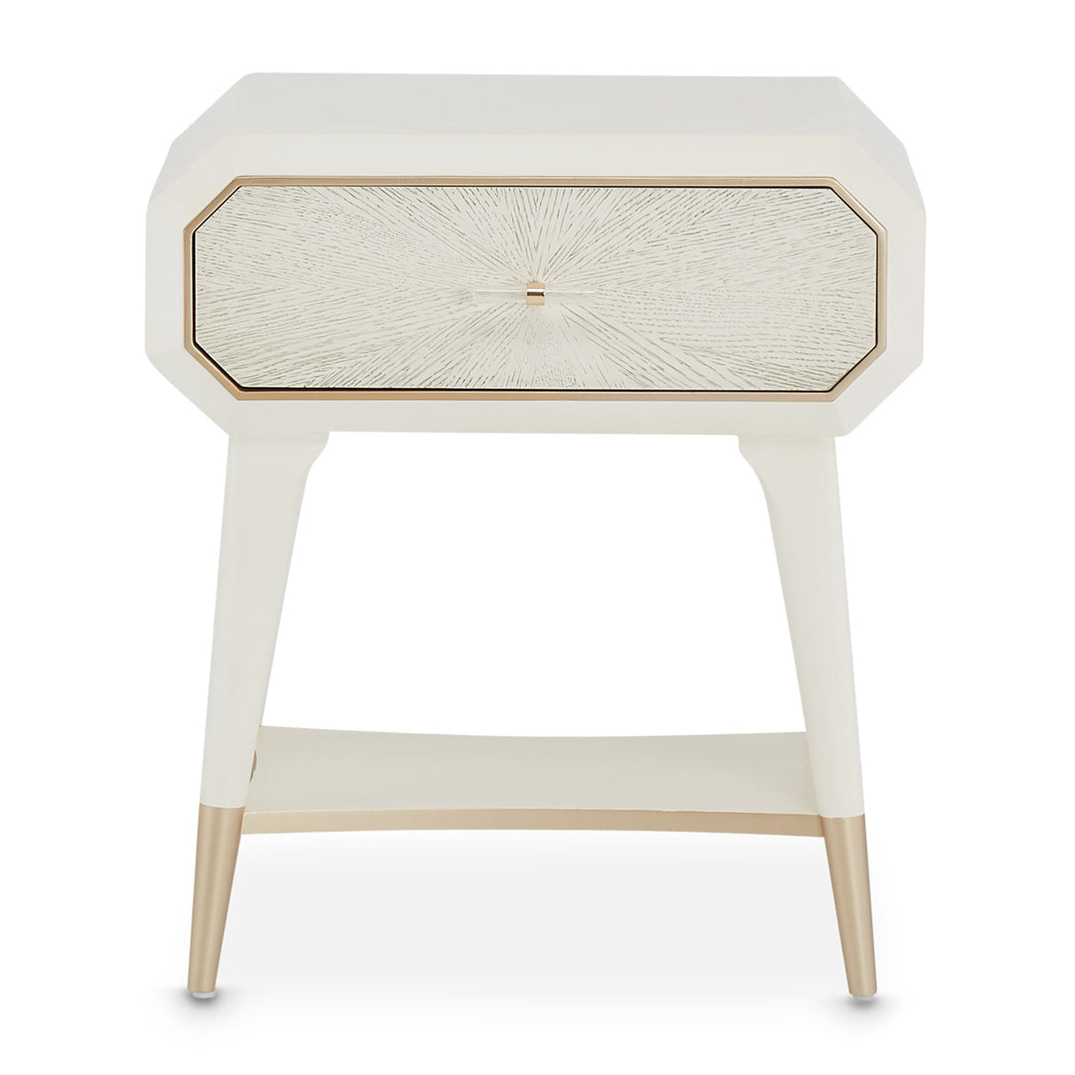 Aico Furniture - La Rachelle Accent Cabinet-Nightstand In Medium Champagne - 9034040-136