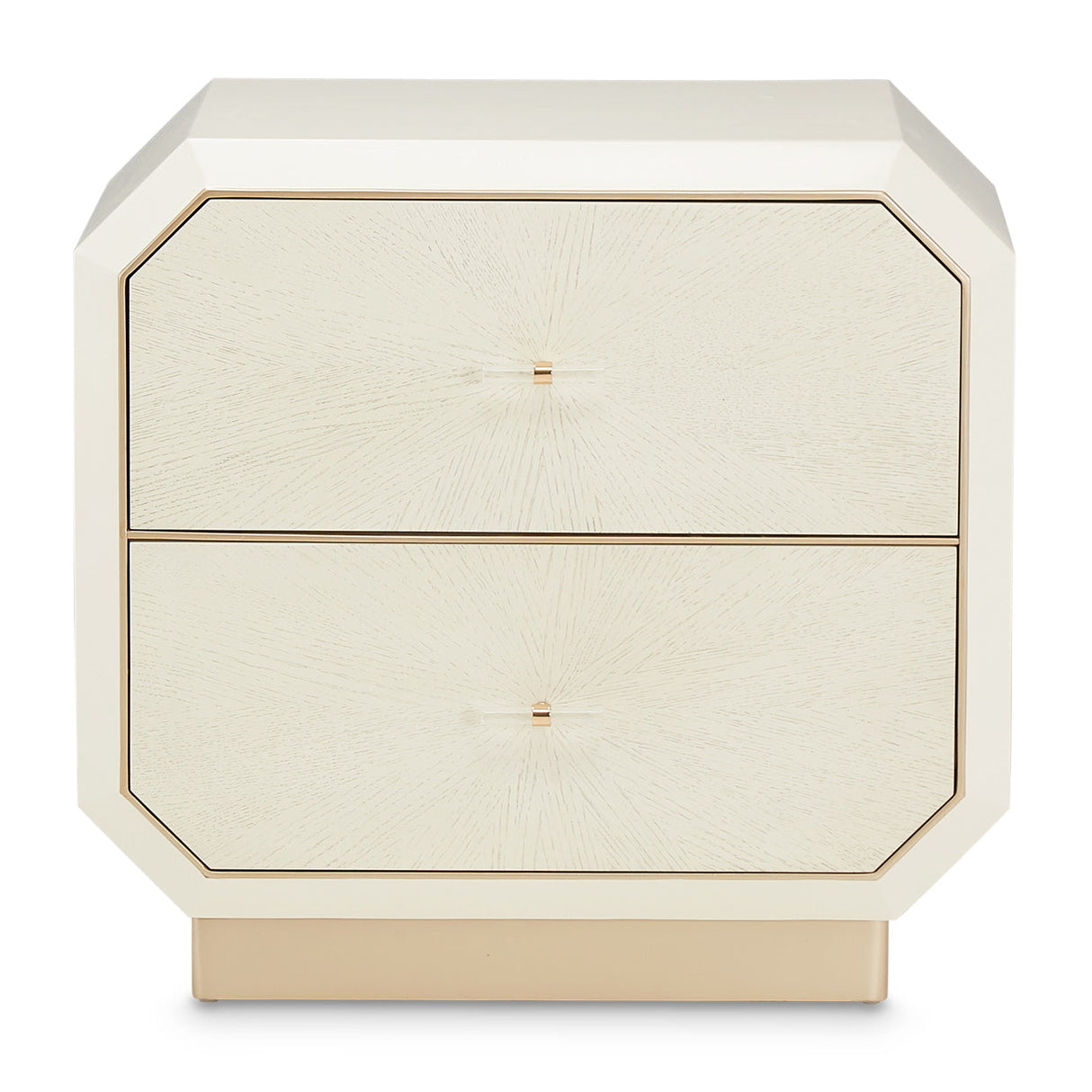 Aico Furniture - La Rachelle Accent Cabinet-Nightstand 2 Drawers In Medium Champagne - 9034042-136