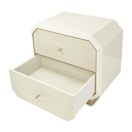 Aico Furniture - La Rachelle Accent Cabinet-Nightstand 2 Drawers In Medium Champagne - 9034042-136