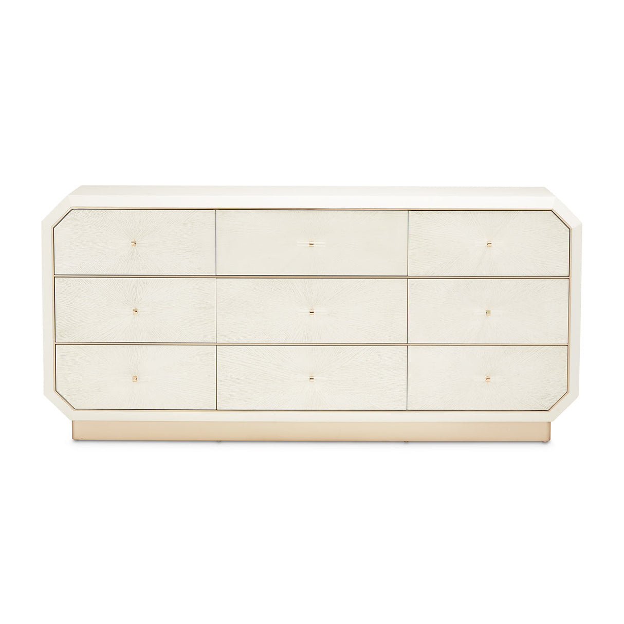 Aico Furniture - La Rachelle Storage Console- Dresser With Mirror In Medium Champagne - 9034050-260-136