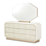 Aico Furniture - La Rachelle Storage Console- Dresser With Mirror In Medium Champagne - 9034050-260-136