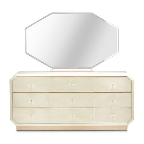 Aico Furniture - La Rachelle Storage Console- Dresser With Mirror In Medium Champagne - 9034050-260-136