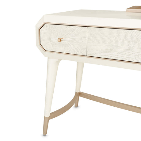 Aico Furniture - La Rachelle Vanity Desk In Medium Champagne - 9034058-136