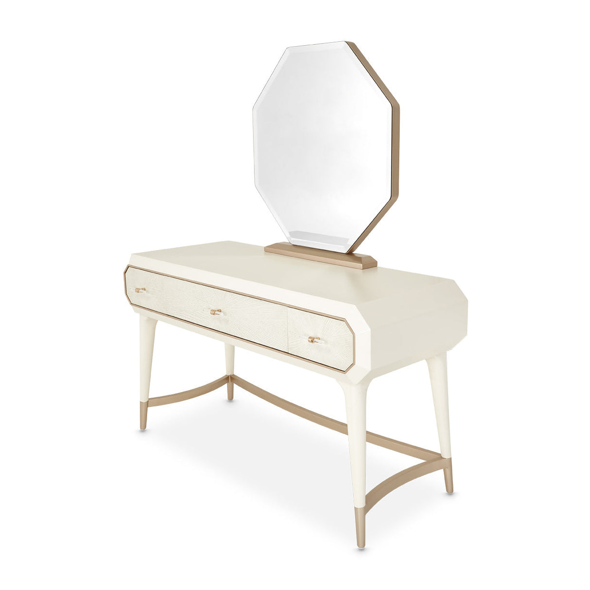 Aico Furniture - La Rachelle Vanity Mirror In Medium Champagne - 9034068-136