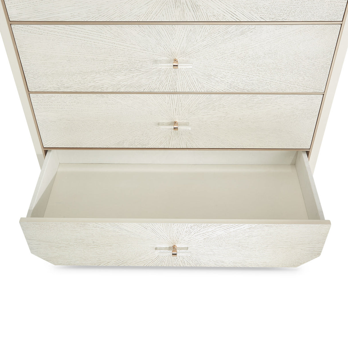 Aico Furniture - La Rachelle 5 Drawer Vertical Storage Cabinets-Chest In Medium Champagne - 9034070-136