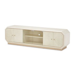 La Rachelle Media Cabinet with Glass Doors & White Oak Veneer - AICO