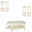 La Rachelle 3-Piece Occasional Table Set in Medium Champagne – Hexagon Design – AICO Furniture