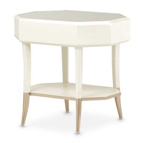 Aico Furniture - La Rachelle Octagonal End Table W/Drawer In Medium Champagne - 9034202-136