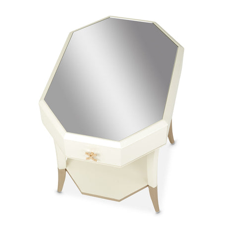 Aico Furniture - La Rachelle Octagonal End Table W/Drawer In Medium Champagne - 9034202-136