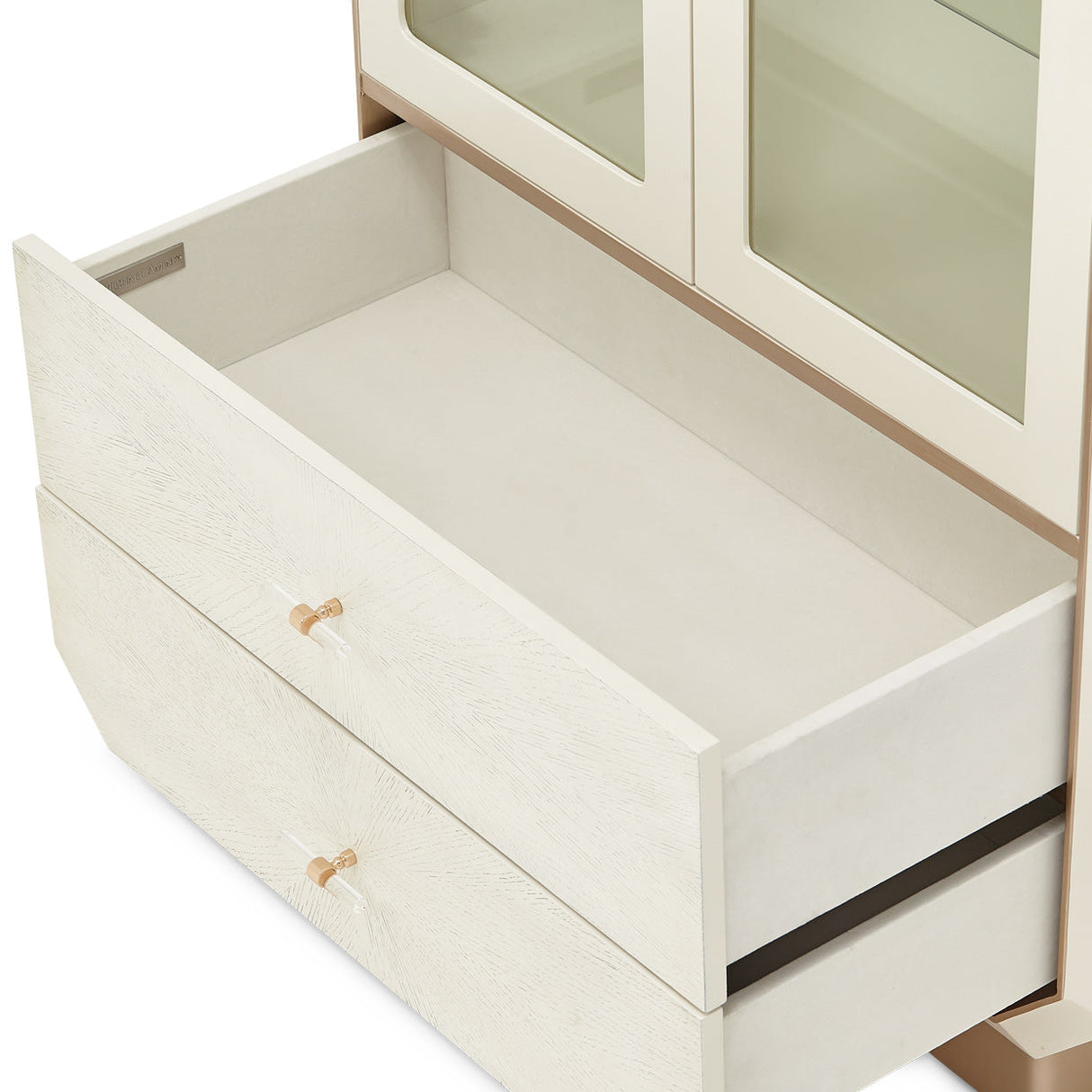 Aico Furniture - La Rachelle Display Cabinet In Medium Champagne - 9034209-136
