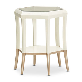 La Rachelle Hexagon Accent Table In Medium Champagne - 9034222-136 - Aico Furniture