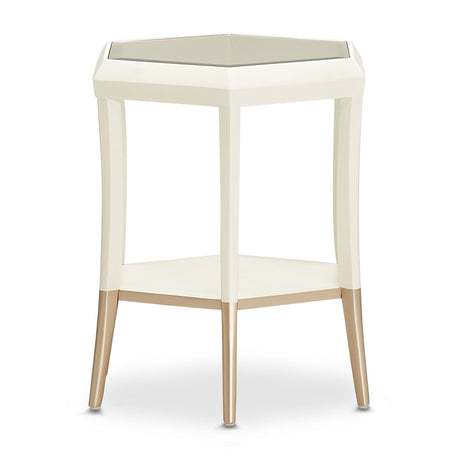 Aico Furniture - La Rachelle Hexagon Accent Table In Medium Champagne - 9034222-136