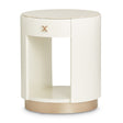 La Rachelle Round End Table W/ Marble Top In Medium Champagne - 9034224-136 - Aico Furniture