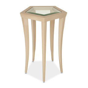 La Rachelle Chairside Table In Medium Champagne - 9034225-136 - Aico Furniture