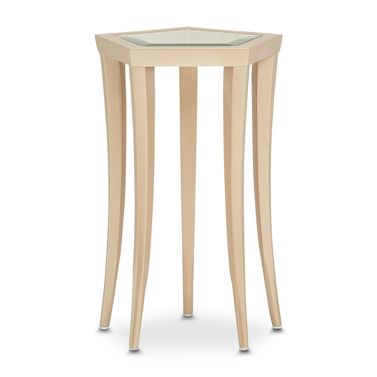 Aico Furniture - La Rachelle Chairside Table In Medium Champagne - 9034225-136