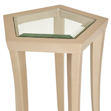 Aico Furniture - La Rachelle Chairside Table In Medium Champagne - 9034225-136