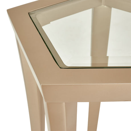 Aico Furniture - La Rachelle Chairside Table In Medium Champagne - 9034225-136