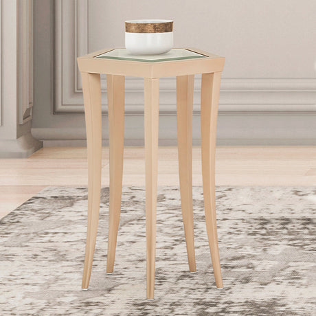 Aico Furniture - La Rachelle Chairside Table In Medium Champagne - 9034225-136