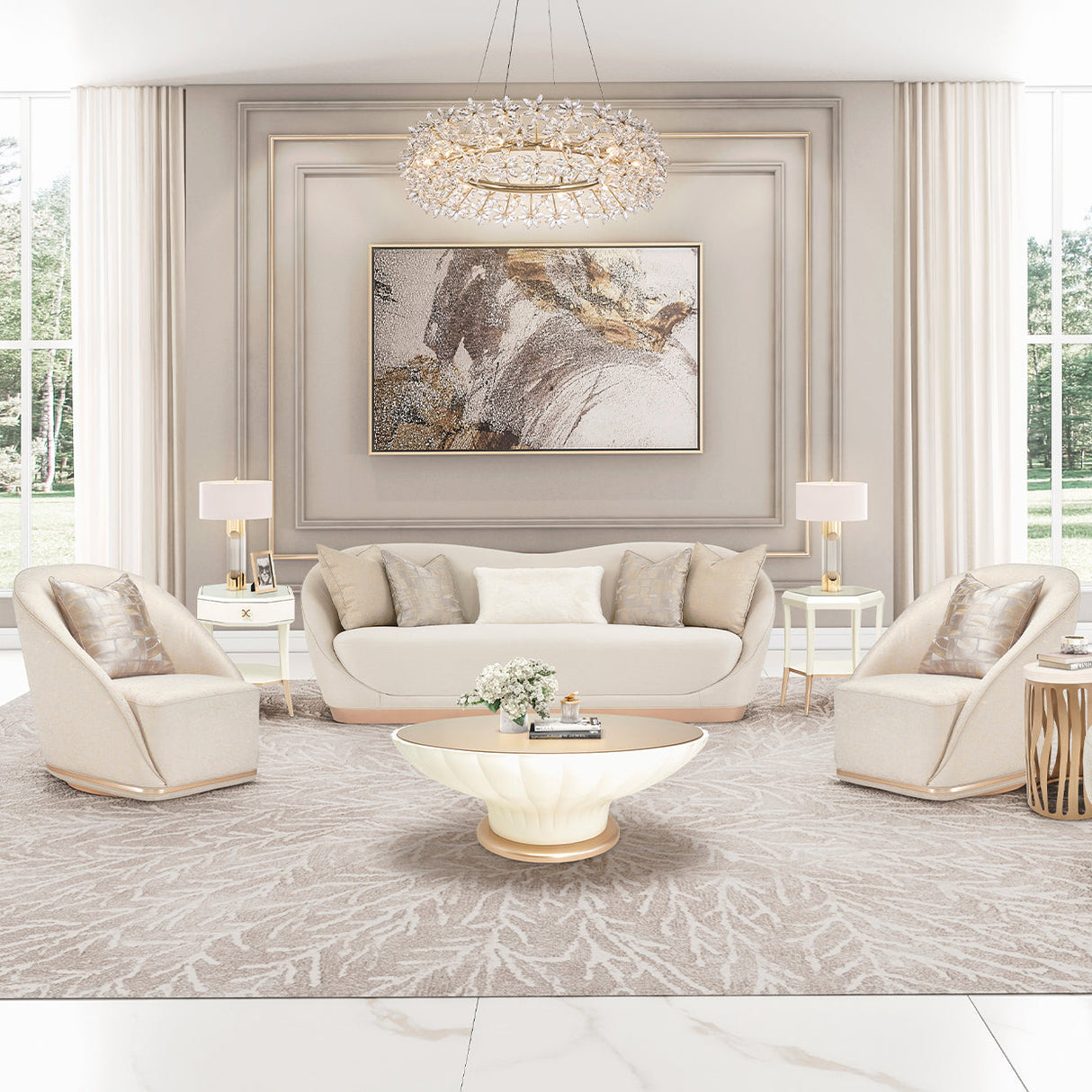 Michael Amini La Rachelle Sofa - Home Elegance USA