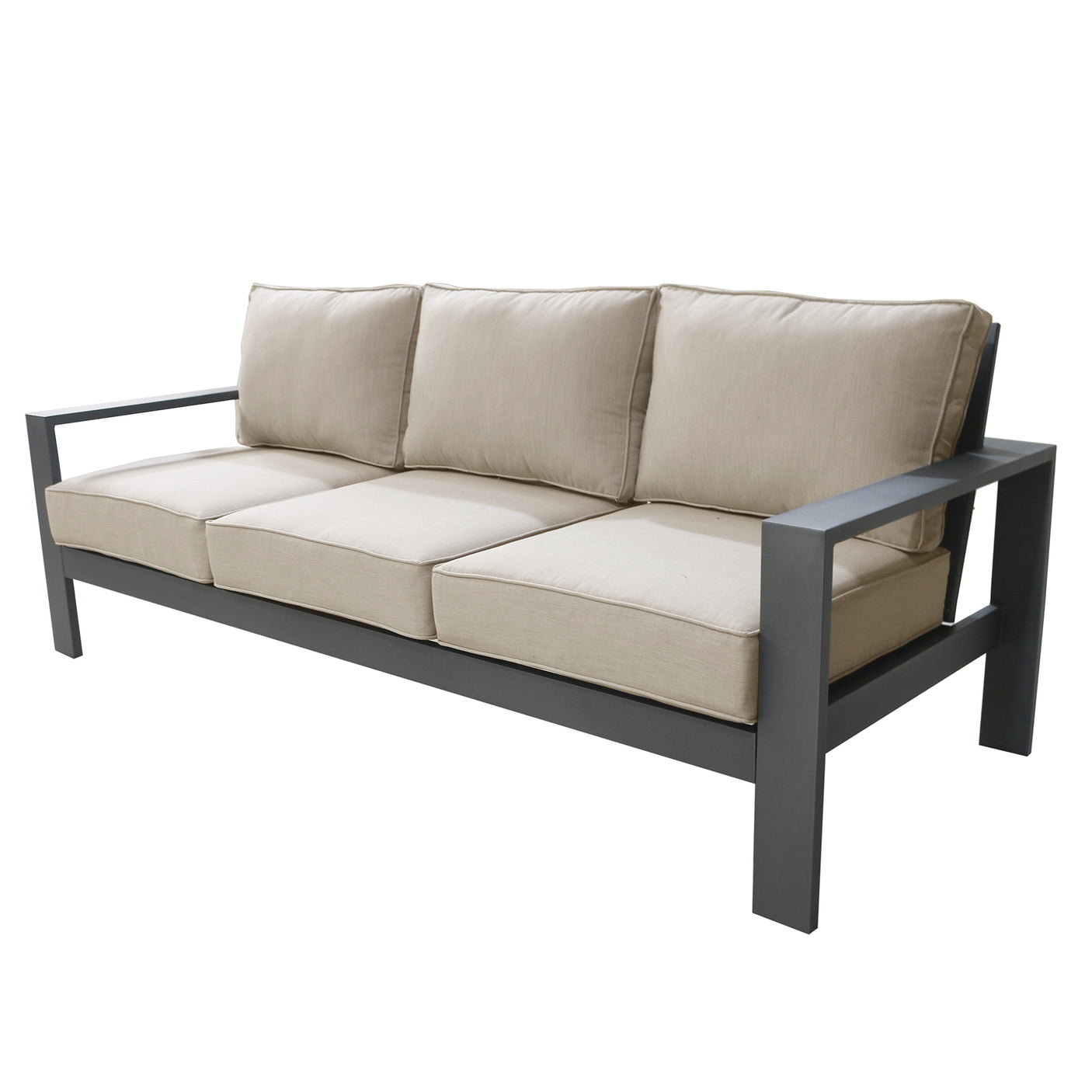 6 Piece Sofa Seating Group with Cushions, Powdered Pewter