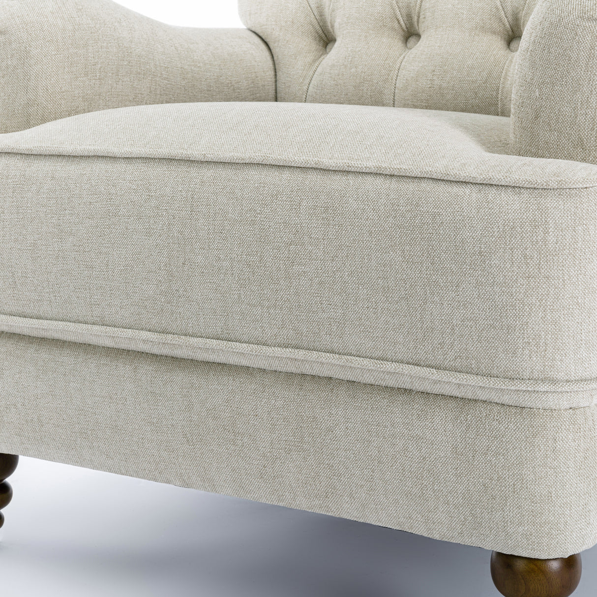Butner Tufted Arm Chair - Sea Oat - Home Elegance USA