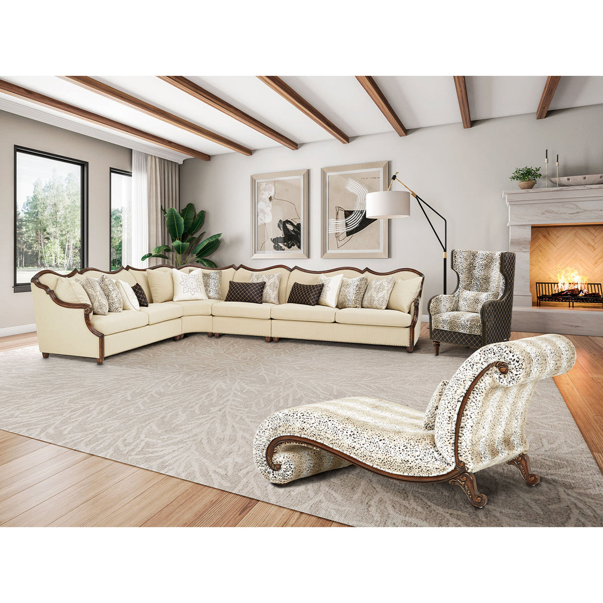 Michael Amini Chamberi Sectional - Home Elegance USA