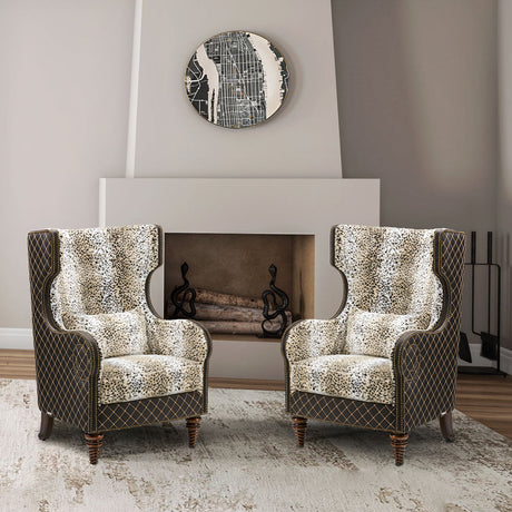 Michael Amini Chamberi Wing Chair - Home Elegance USA