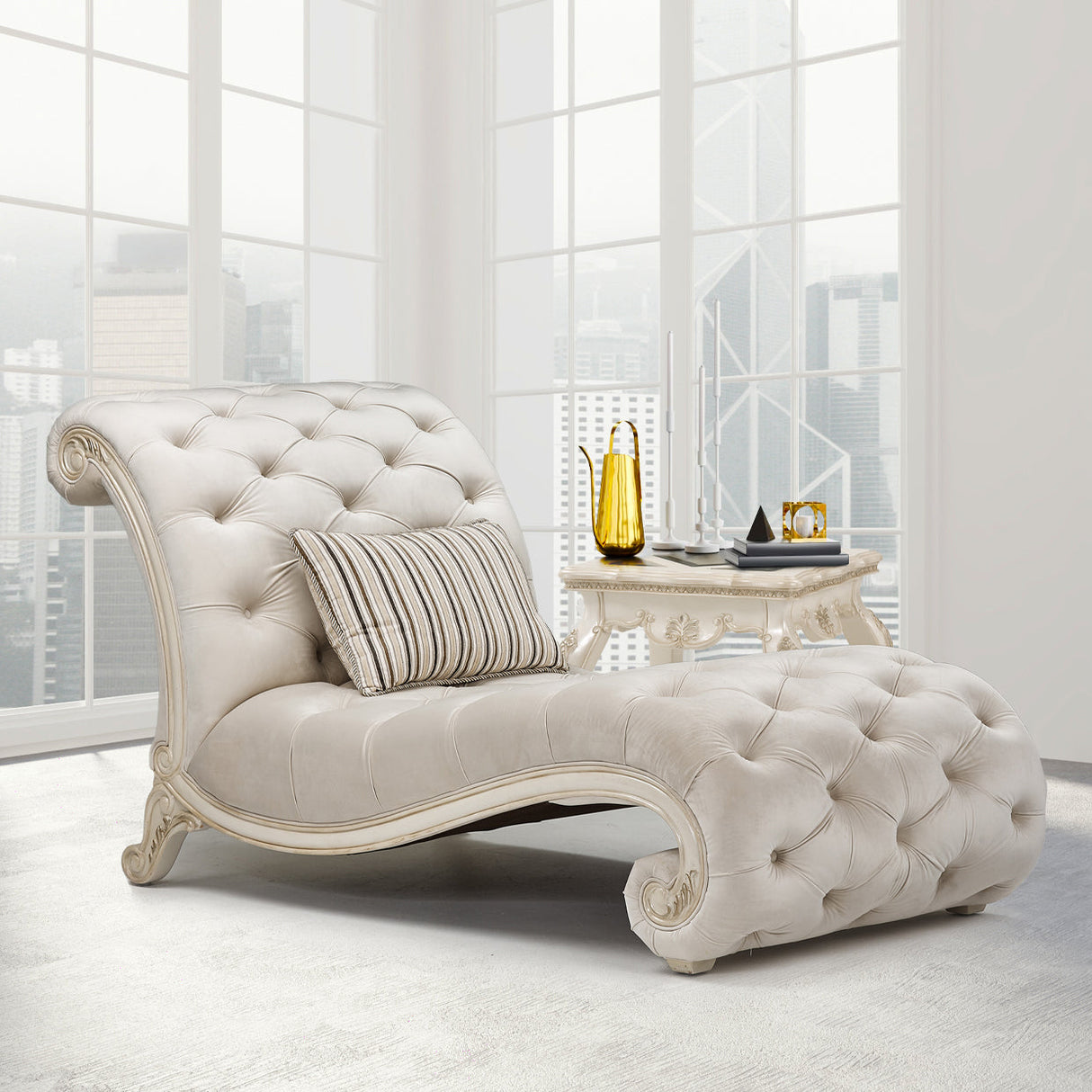 Michael Amini Chamberi Chaise - Home Elegance USA