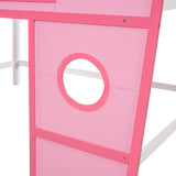 Full Size Boat Shape Loft Bed with Ladder-Pink - Home Elegance USA