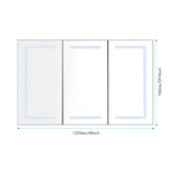 LED Mirror Medicine Cabinet with Lights, Dimmer, Defogger, Clock, Temp Display