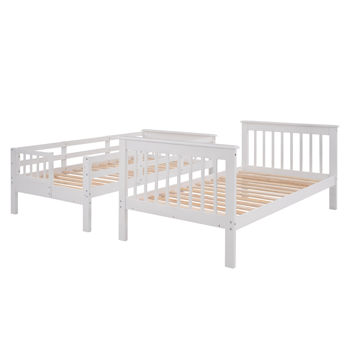 Stairway Twin-Over-Twin Bunk Bed with Three Drawers for Bedroom, Dorm - White(Old sku: LP000309AAK) - Home Elegance USA