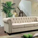 Winifred - Sofa & Loveseat - Ivory - Home Elegance USA