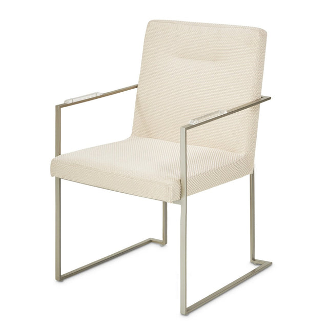 Aico Furniture - Laguna Arm Chair In Brushed Silver (Set Of 2) - 9083004-814