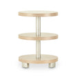 Laguna Round Chairside Table In Washed Oak - 9083222-129 - Aico Furniture