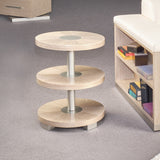 Aico Furniture - Laguna Round Chairside Table In Washed Oak - 9083222-129