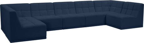 Relax - Modular Sectional 7 Piece - Navy - Home Elegance USA