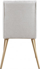 Meridian Furniture - Eleanor Linen Dining Chair Set Of 2 In Cream - 932Cream-C