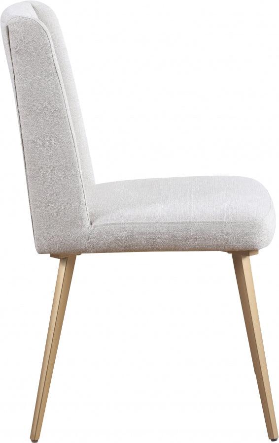 Meridian Furniture - Eleanor Linen Dining Chair Set Of 2 In Cream - 932Cream-C