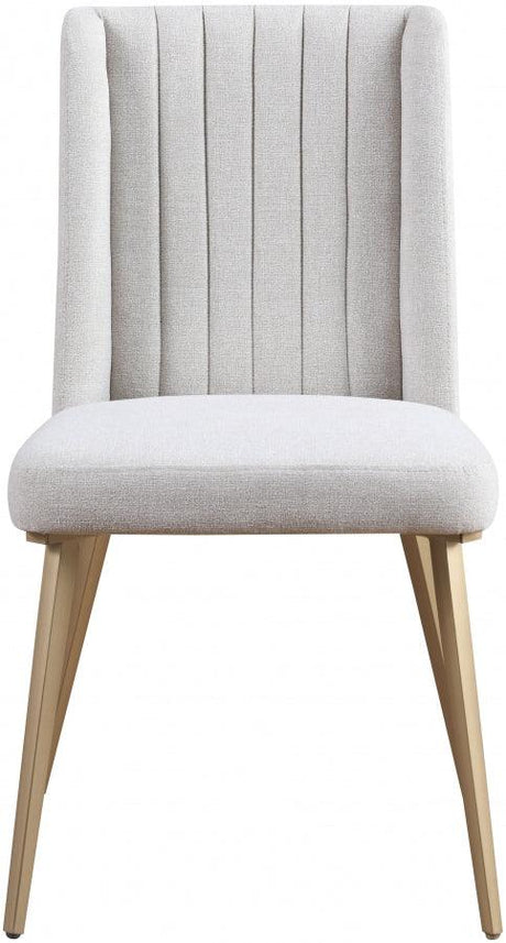 Meridian Furniture - Eleanor Linen Dining Chair Set Of 2 In Cream - 932Cream-C