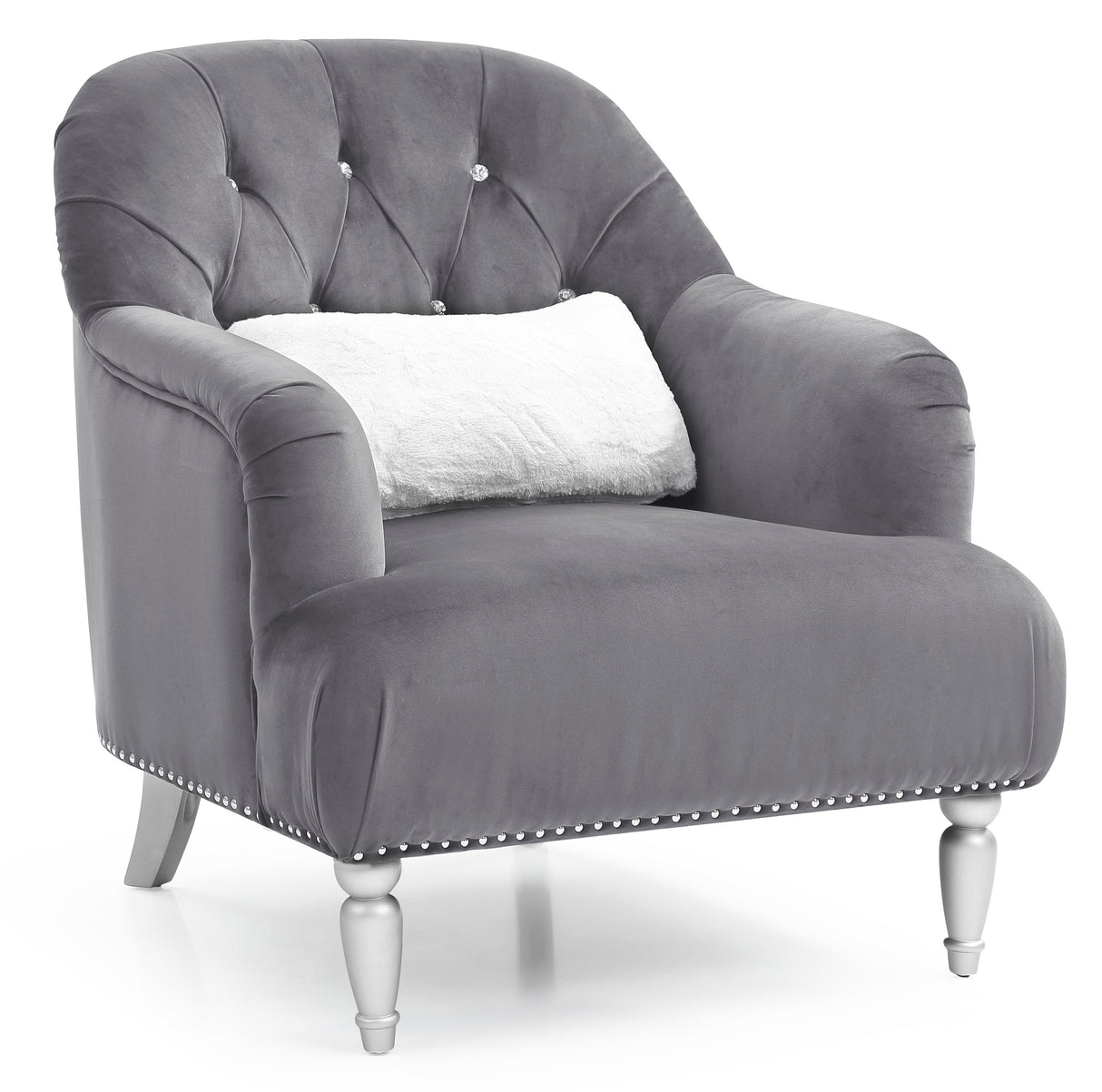 Glory Furniture Jewel G755-C Chair , GRAY - Home Elegance USA