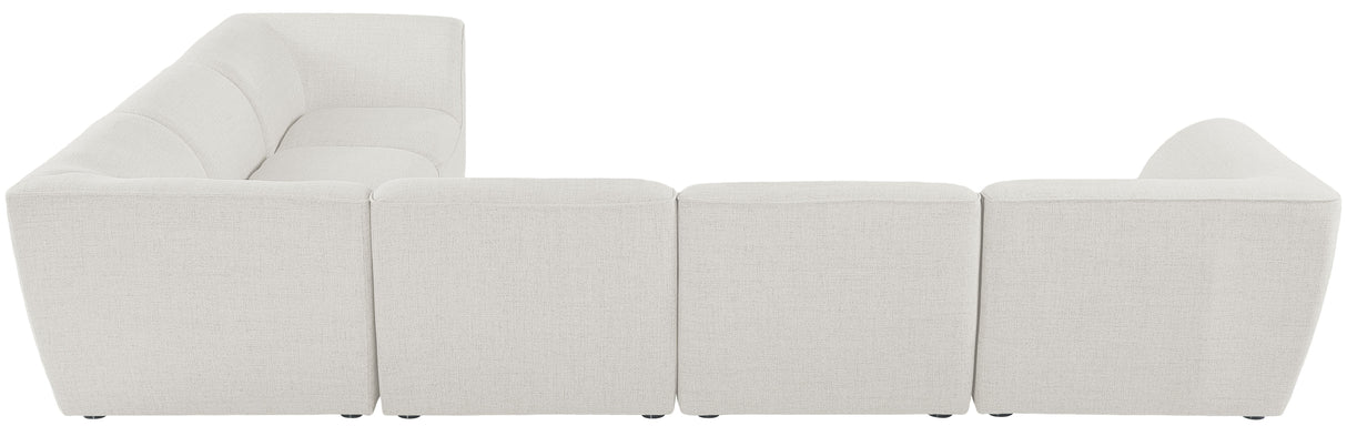 Miramar - Modular Sectional 6 Piece - Cream - Fabric - Home Elegance USA