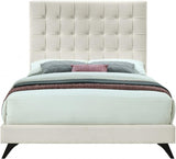 Meridian Furniture - Elly Velvet King Bed In Cream - Ellycream-K