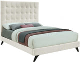 Meridian Furniture - Elly Velvet King Bed In Cream - Ellycream-K