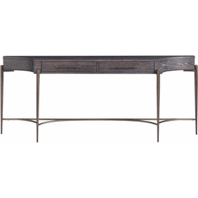 Oslo Console Table Onyx Finish Mid-Century Accent | Universal