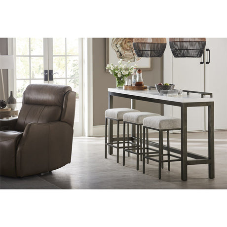 Essence Console Table with Stools Meringue Finish Accent | Universal