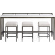 Essence Console Table with Stools Meringue Finish Accent | Universal